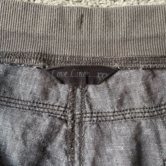Marks & Spencer Taupe Linen Pants - Picture 3 of 5